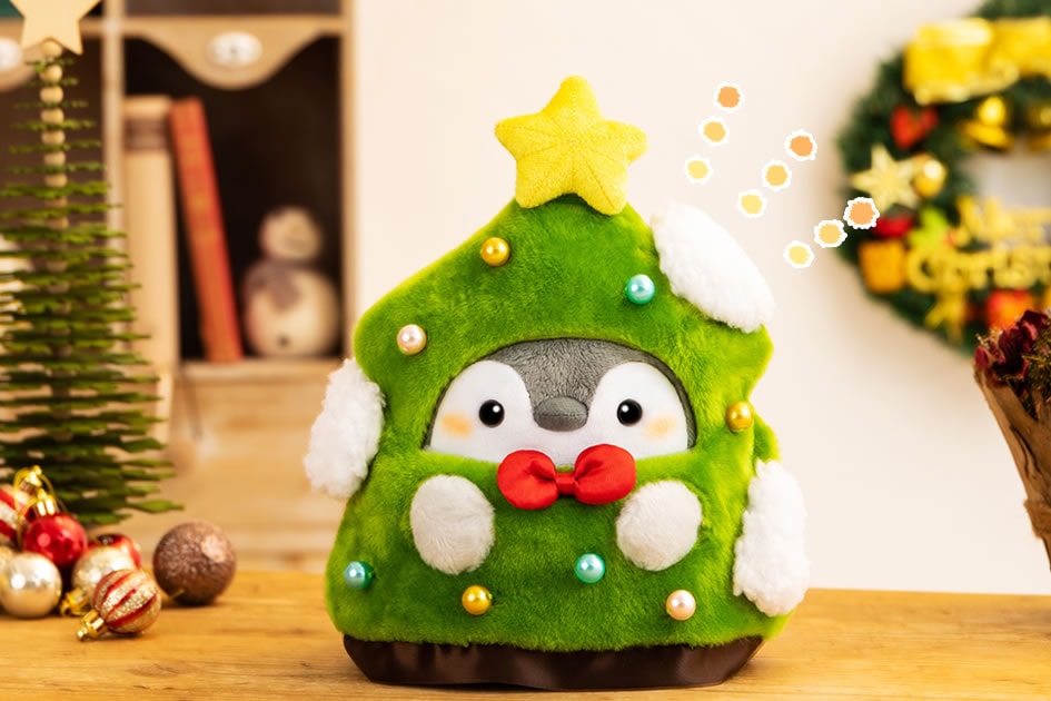 コウペンちゃん クリスマスツリーなぬいぐるみM – コウペンちゃん