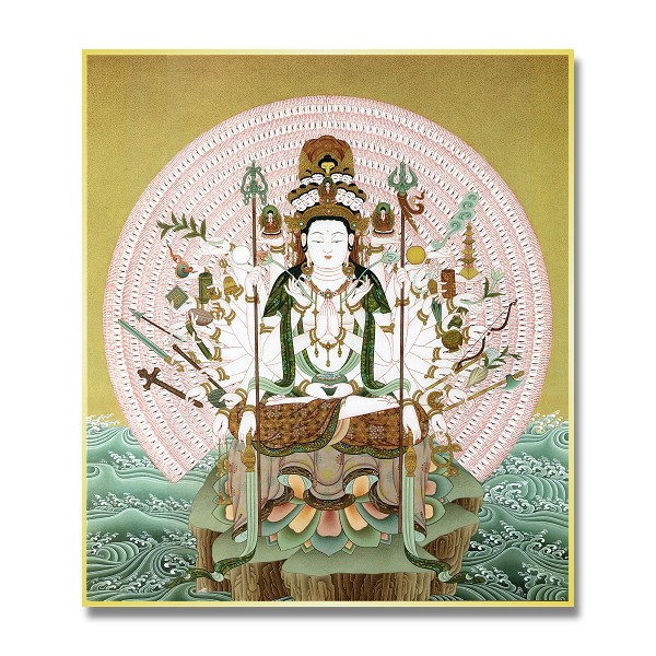 仏画色紙 千手観音 - 香老舗 高野山大師堂