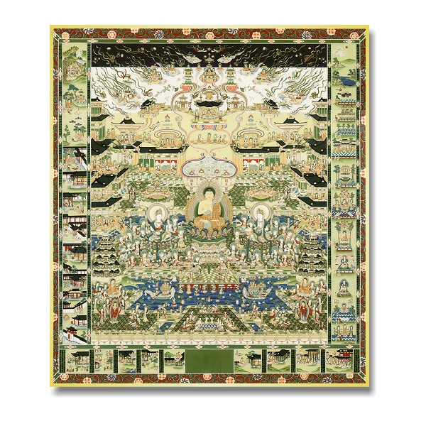 仏画色紙 観経曼荼羅 - 香老舗 高野山大師堂