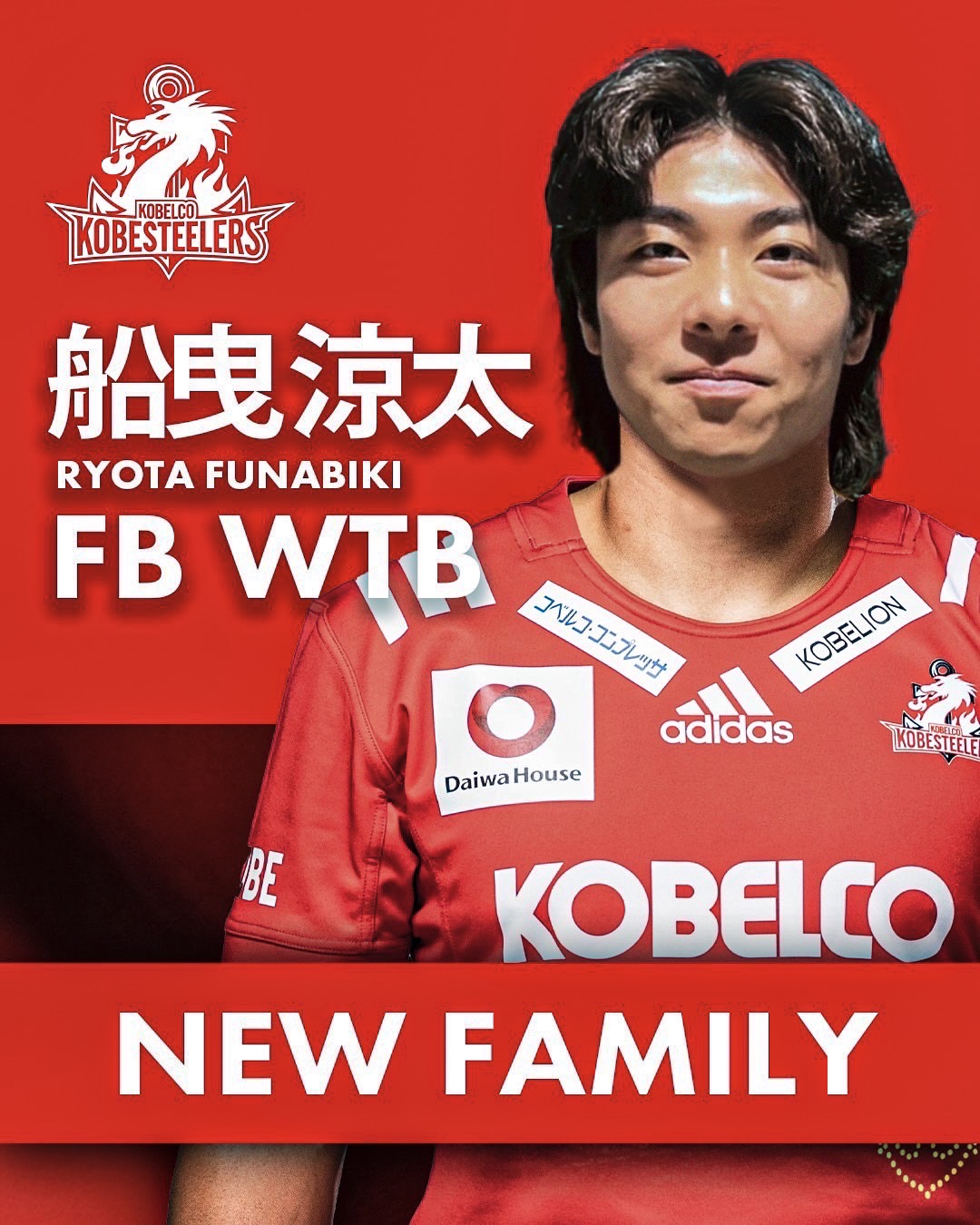 2024年度新加入選手のお知らせ｜コベルコ神戸スティーラーズ