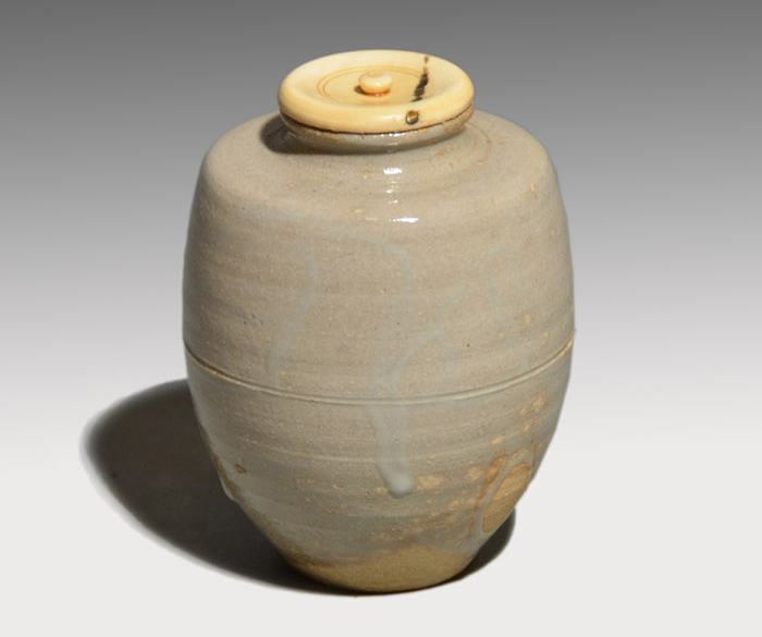 朝日焼 鹿背茶入 十四世 松林豊斎 猶香庵(造) | 古美術ささき