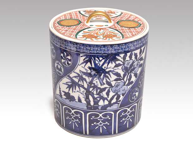 祥瑞写水指 真葛 宮川香斎(作) 金襴手蓋付 共箱 | 古美術ささき