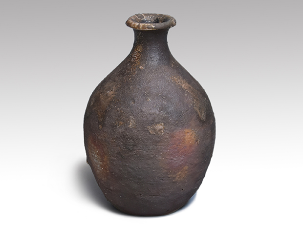 備前徳利 藤原啓(作) 共箱 こげ出来 人間国宝 | 古美術ささき