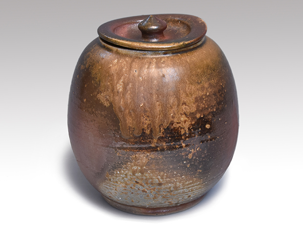 人間国宝 山本陶秀（造）備前芋頭水指 共蓋 共箱 | 古美術ささき