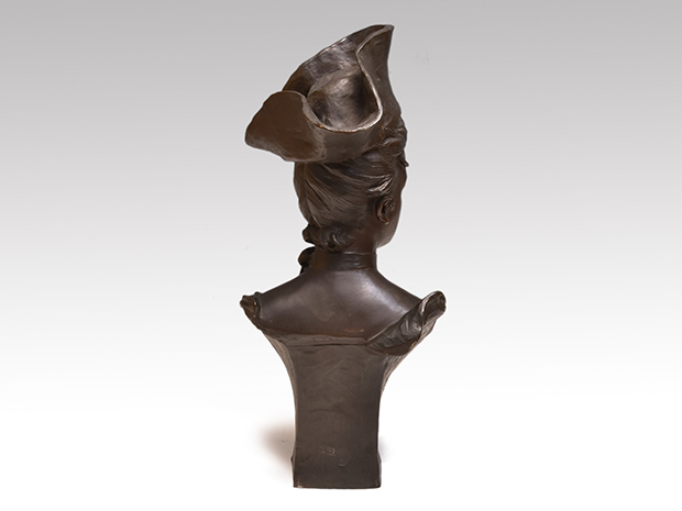 アール・ヌーヴォー ブロンズ 彫刻 女性 胸像 Georges Van der