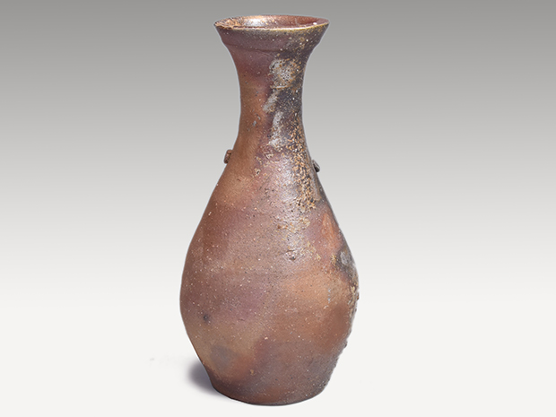 備前鶴首花入 藤原啓(作) 共箱 | 古美術ささき