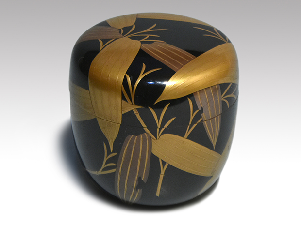 笹蒔絵中棗 半古斎好 不染斎在判 葆光斎箱書 松尾流 | 古美術ささき