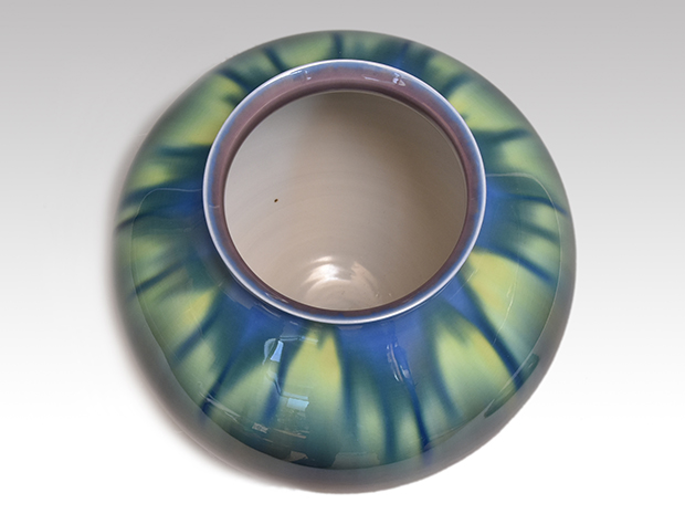 碧明釉 花瓶 三代 徳田八十吉（正彦時代作）共箱 人間国宝 | 古美術ささき