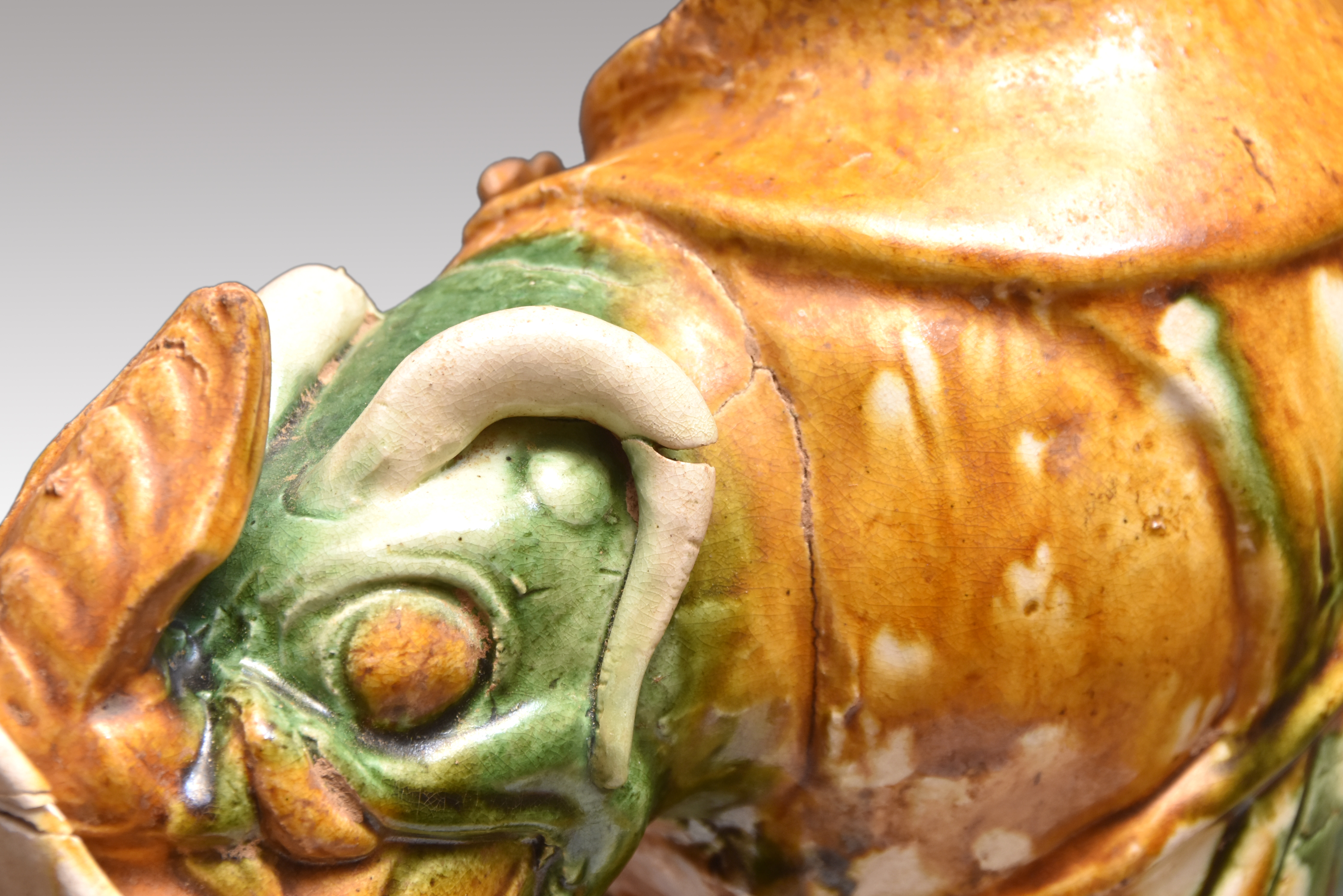 中国美術 唐時代 三彩武人像 高さ 92cm | 古美術ささき