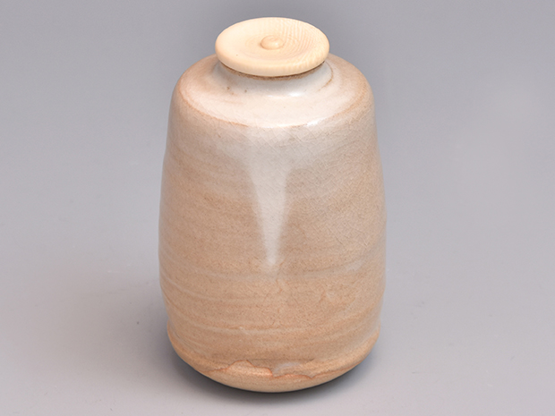 萩焼茶入 十代 三輪休雪(休和)作 共箱 | 古美術ささき