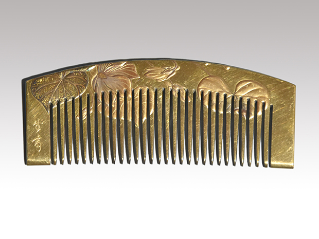 豪華金地に蔦蒔絵螺鈿入 櫛簪セット 生斎（作） | 古美術ささき