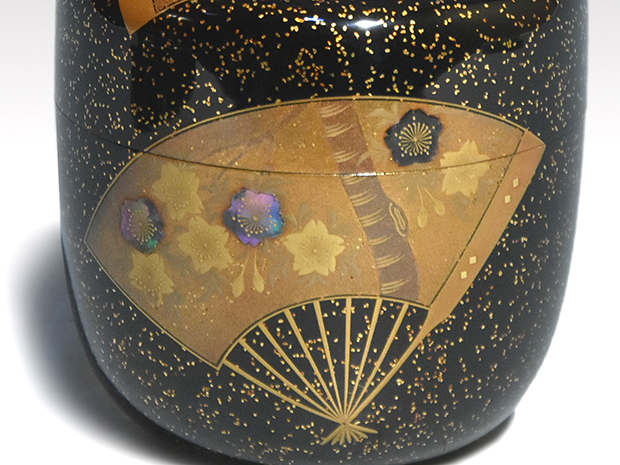 扇面蒔絵 利休棗 輪島塗 高崎秋峰(作) 共箱 | 古美術ささき