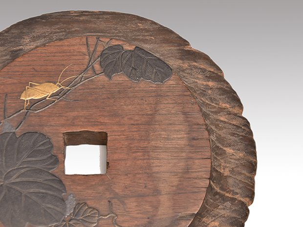 古材 葛に虫蒔絵 花台 盆栽台 香炉台 江戸から明治頃 | 古美術ささき