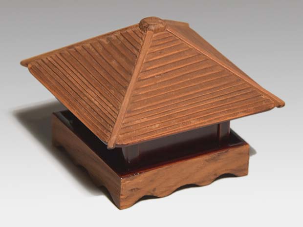 浮御堂古材 御堂香合 大亀老師在判箱書 稲尾誠中斎(作) 共箱 | 古美術