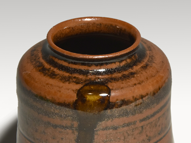 中興名物写 米市茶入 松本鉄山(作) 共箱 牙蓋 仕服(米一金襴) | 古美術