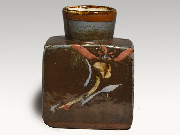 真作】 白磁切子壷 河井寛次郎 「 恒次 ・ 武一 識 」 真作】 白磁切子