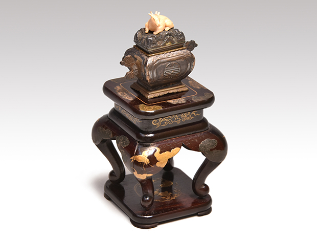 珍品明治初期 銀製 香炉、アンティーク