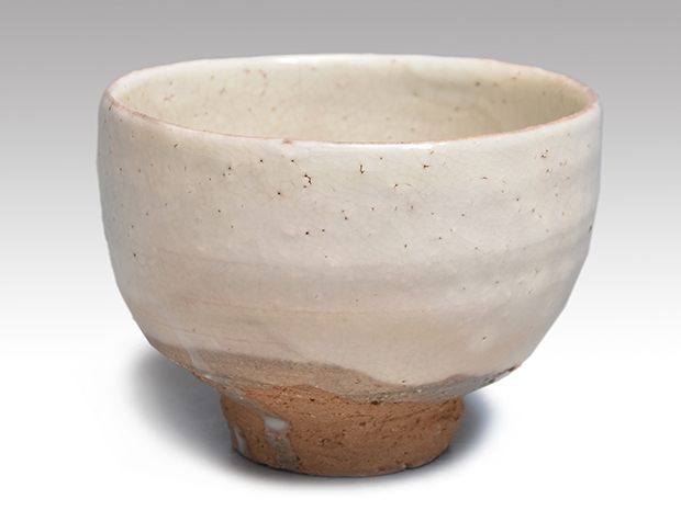 朝日焼 燔師粉引茶碗 十四代 松林豊斎(造) 共箱 鵬雲斎箱書 | 古美術ささき