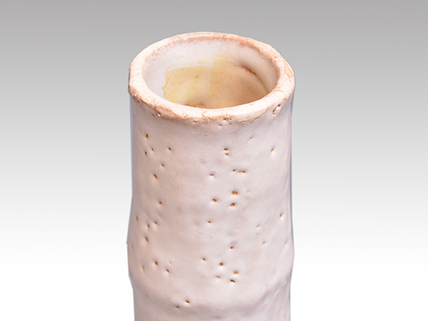 萩焼 十代三輪休雪 旅枕花入 萩焼花入 十代 三輪休雪(作) 共箱 | 古