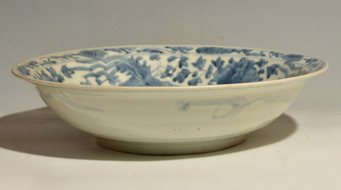 呉須染付鳳凰に花文大皿 中国明時代末頃 漳州窯作 | 古美術ささき