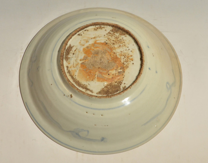 呉須染付鳳凰に花文大皿 中国明時代末頃 漳州窯作 | 古美術ささき