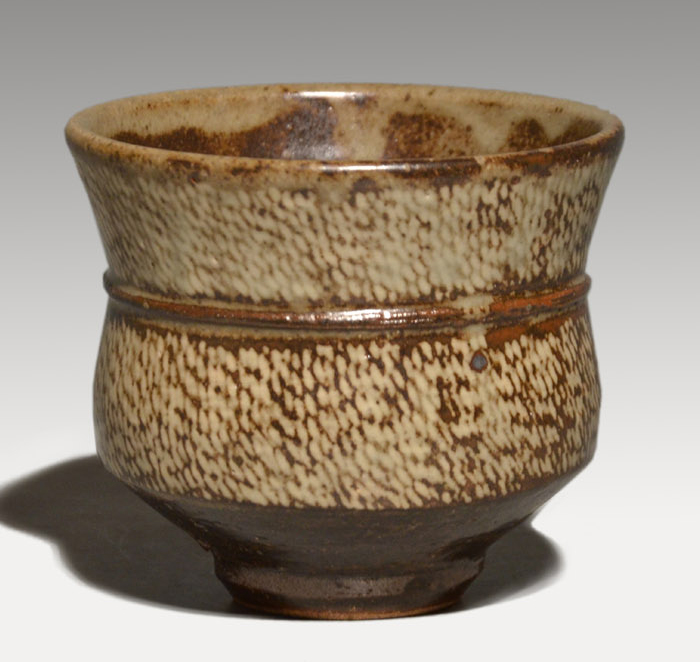 地釉象嵌縄文茶碗 島岡達三(作) 共箱 人間国宝 | 古美術ささき