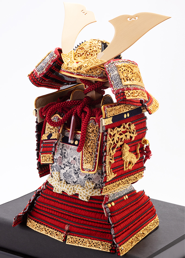 奈良 春日大社所蔵 国宝模写 『竹に虎雀』金物赤糸威大鎧 鎧単品