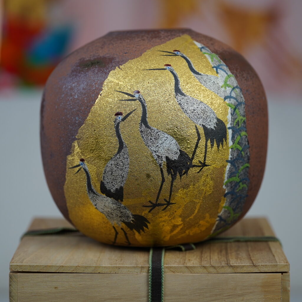 vase-takashi-kitamura-grues-