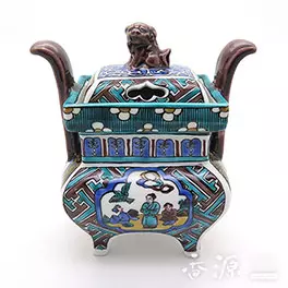 九谷焼 3.5号香炉 耳付古九谷 ［大田俊英］ 限定品の通販 - お香専門店香源
