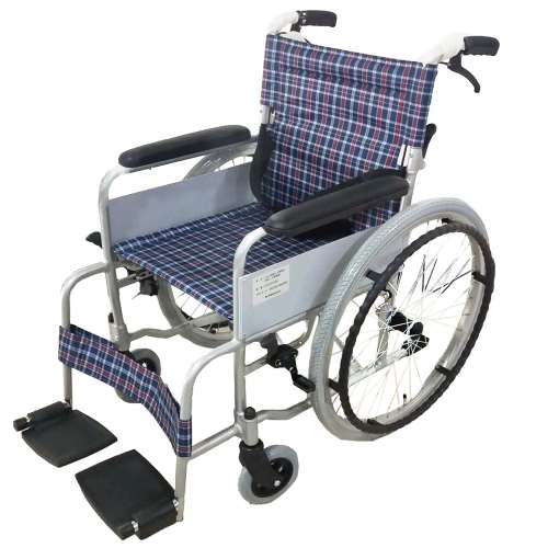 非課税】アルミ製車いす背折れ KYR19－4058: ヘルスケア