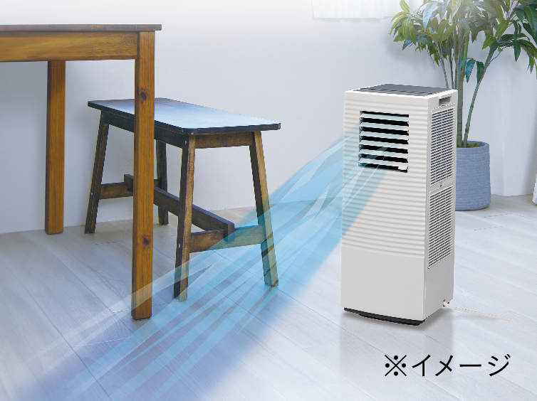 除湿機能付きポータブルクーラー KPC-0731/W｜タワーファン