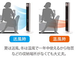 ホット＆クール ハイタワーファン KHF-1237/W｜ホット＆クール