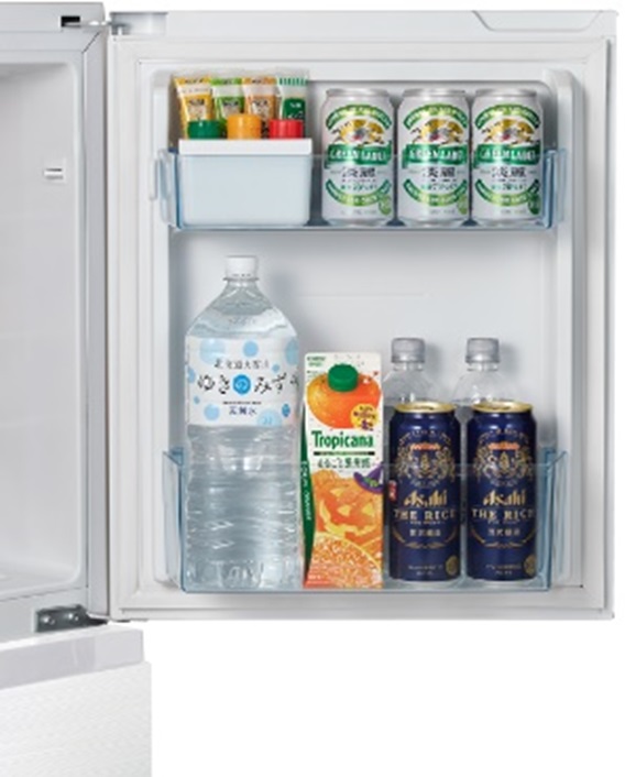 ハイセンス 冷蔵庫 2ドア 右開き 135L HR-G13C-W ガラスホワイト の