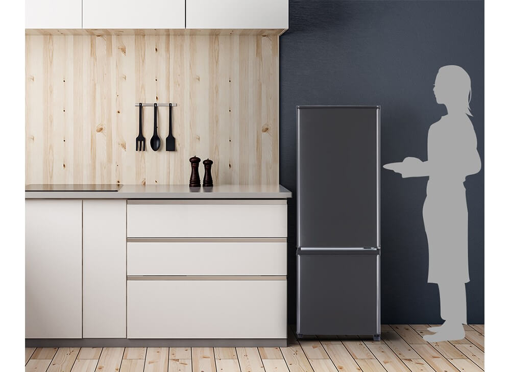 三菱 MITSUBISHI 冷蔵庫 2ドア 右開き 146L Pシリーズ MR-P15J-W