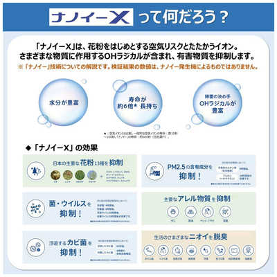 パナソニック Panasonic ナノイーX発生器 ブラック 空気清浄: 1畳