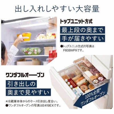 パナソニック Panasonic 冷蔵庫 EXタイプ 5ドア 右開き 406L NR-E419EX