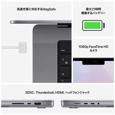 アップル MacBook Pro 16インチ Apple M1 Maxチップ搭載モデル[2021年