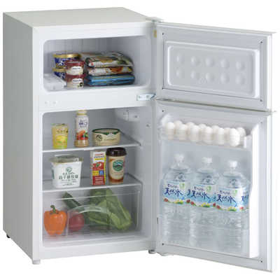 TAG label by amadana 冷蔵庫 ホワイト 2ドア 右開き 85L 直冷式 AT