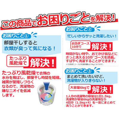 ORIGINALBASIC 全自動洗濯機 洗濯6.0kg ホワイト OBBW-60A-W ホワイト