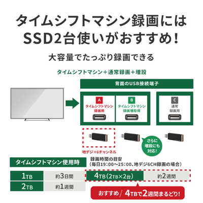 IOデータ 録画用スティックSSD ［1TB /ポータブル型］ AVSSD-RS1 の