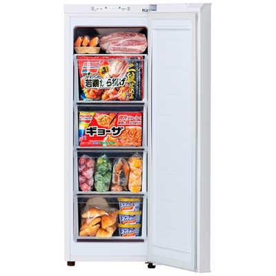 アイリスオーヤマ IRIS OHYAMA 冷凍庫 1ドア 80L 右開き ホワイト KUSN