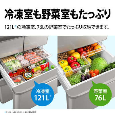 シャープ SHARP 冷蔵庫 5ドア どっちもドア(両開き) 412L SJ-X415H-S