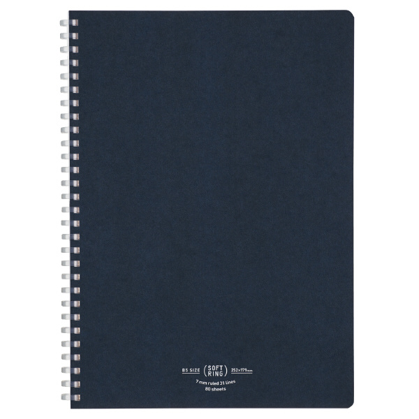 ソフトリングナチュラルA罫80枚B5紺 | コクヨ公式ステーショナリー