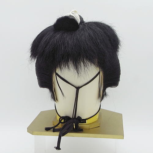 伝統的な黒い日本のかつら 立役（渡世人・町人） | コマチヘア