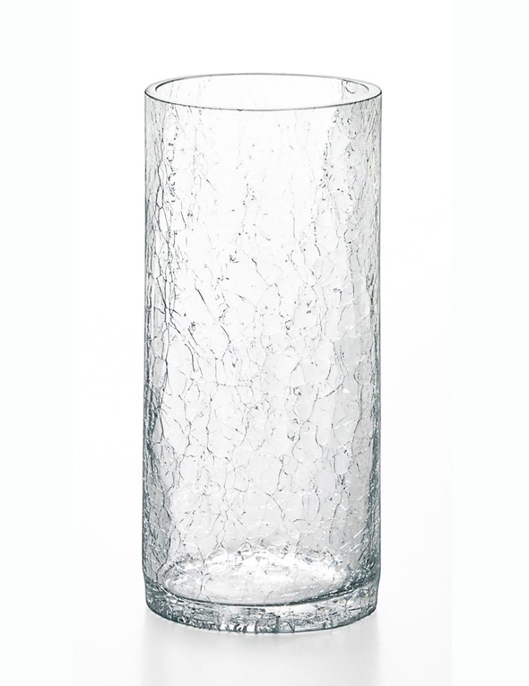 ガラス花瓶 ヒビ割れチューブベースS H1166 の通販