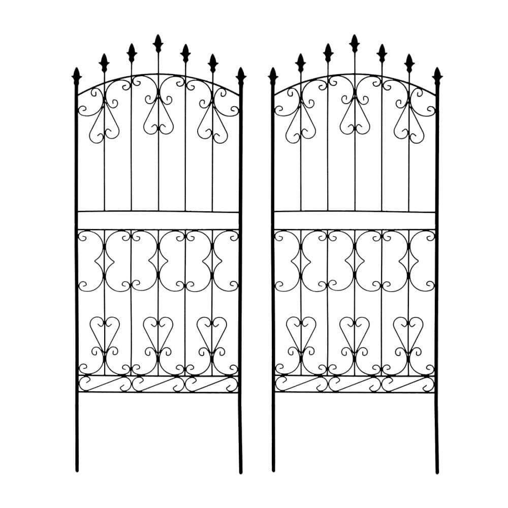 アイアンローズフェンス150 ロータイプ ダークブラウン 2枚組