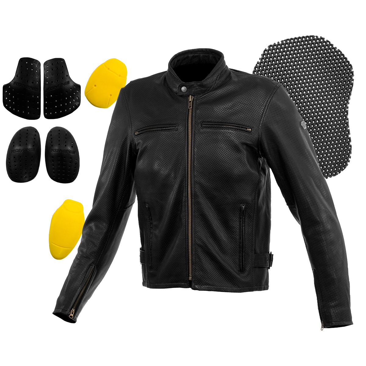 コミネ公式】LJ-5383 ベンティッドシングルライダースレザージャケット