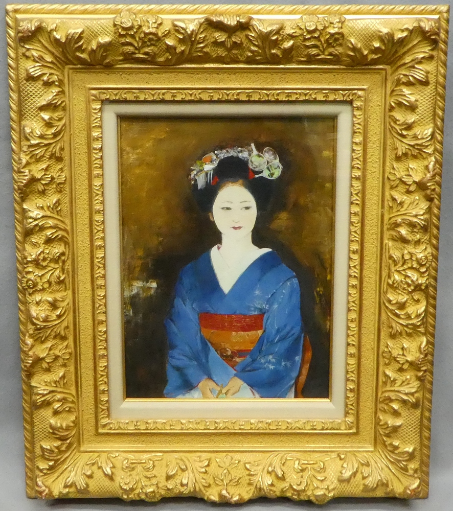 鬼頭鍋三郎 『舞妓 2』 [古美術こもれび] 骨董,掛軸,絵画の買取と販売