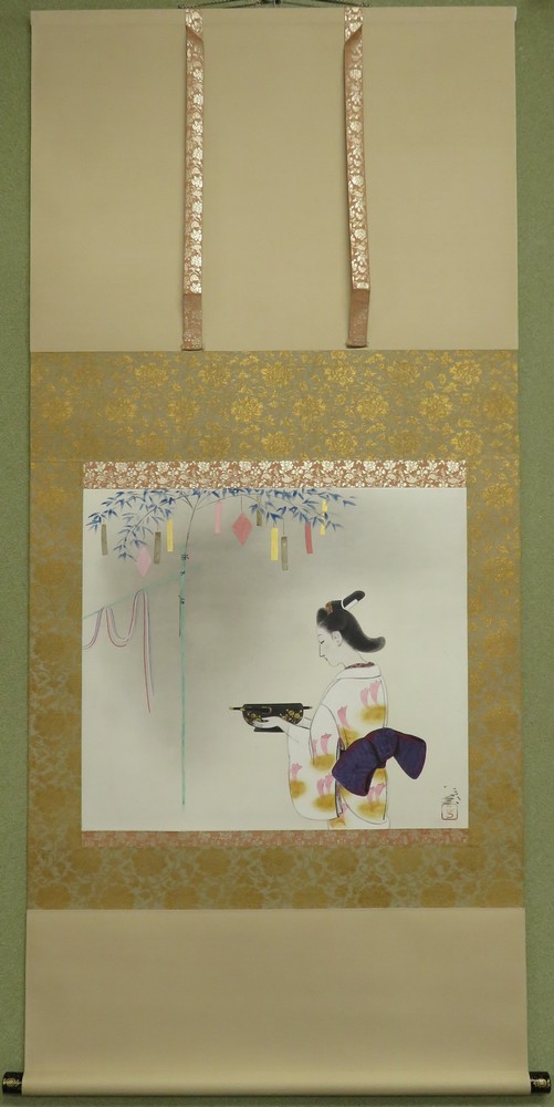 守屋多々志 『七夕』 [古美術こもれび] 骨董,掛軸,絵画の買取と販売,名古屋