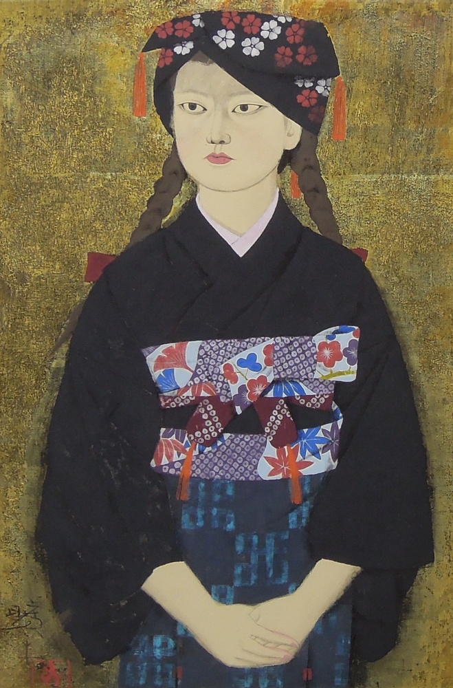 森田曠平 『洛北少女』 [古美術こもれび] 骨董,掛軸,絵画の買取と販売